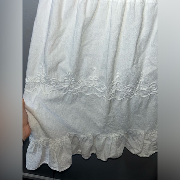 Coastal Cowgirl Beachy Boho White Linen Dress - Picture 3 of 4